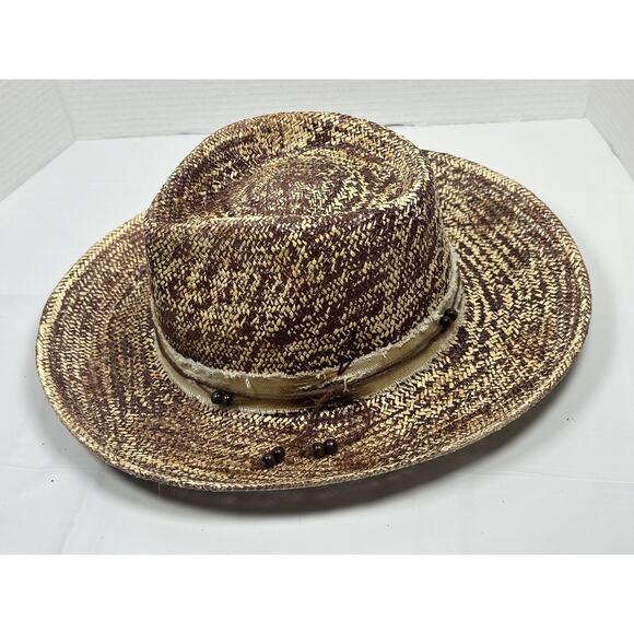 Ruediger Handmade Straw Sun Hat – Wide Brim Western Style 100% Straw Size L main image 5